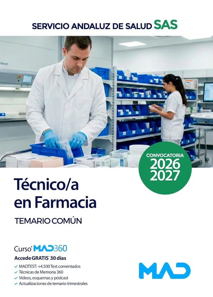 Temario Común Técnico/a en Farmacia – Servicio Andaluz de Salud (SAS)